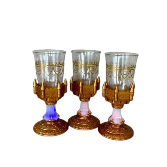 Disney Parks Beauty & The Beast Be Our Guest 3 Light Up Goblet Cup Disneyana - Picture 6 of 7